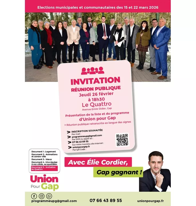 UPG - Invitation Réunion Publique Quattro